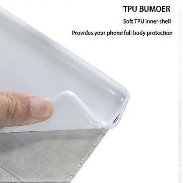 Til iPhone 16 Pro Cover PU Læderpung Kort Slots Glitter Telefon Cover (Style C)