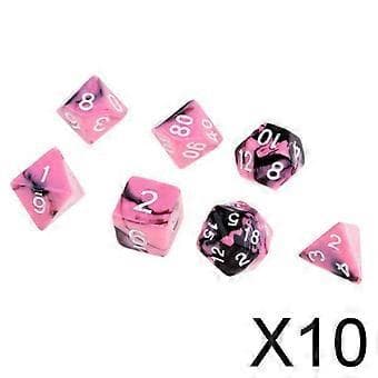 10x7 stk. polyhedriske terninger sæt til Dungeons and Dragons DND RPG bordspil A