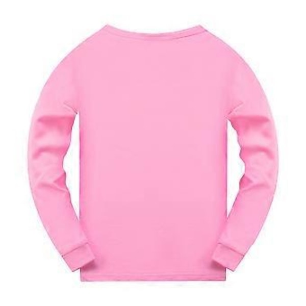 Barnens Taylor Swift Långärmade Pyjamas Set Långärmad T-shirt Byxor Set Nattkläder (9-10 År Rosa)
