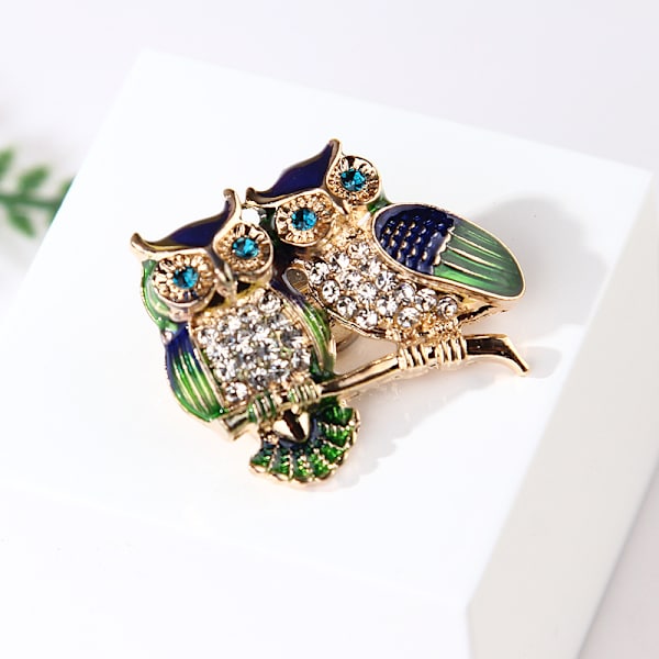 Corsage Owls Ladies Brooch Painted Pin Brooch Pin Brooch