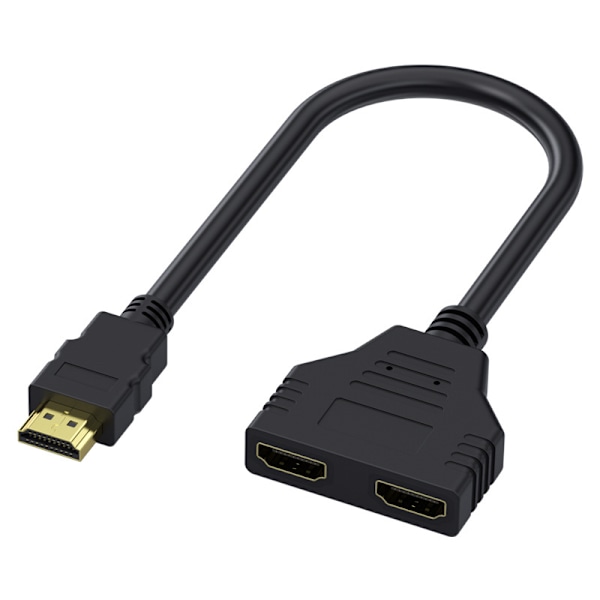 HDMI-splitter 1 inn 2 ut adapterkabel - HDMI hann til dobbel HDMI hunn