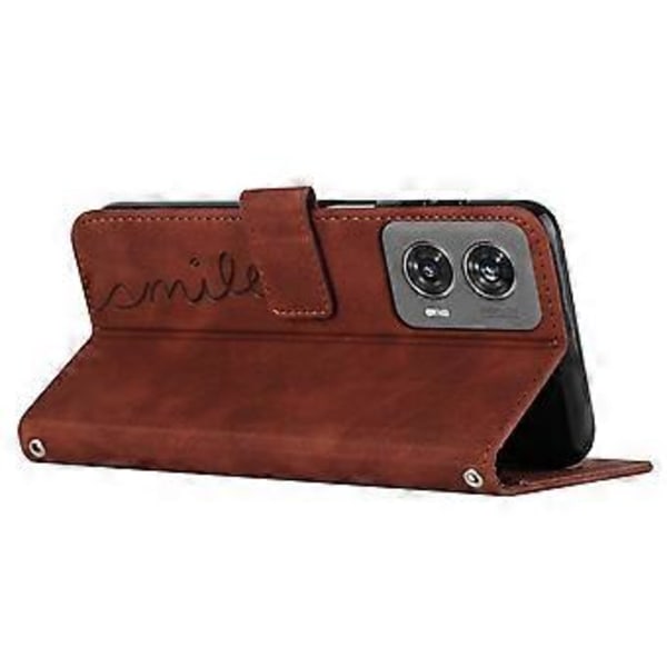 Til Motorola Edge 50 Fusion 5G Etui Magnetisk Lås PU Læder Stand Telefon Cover (Style B)