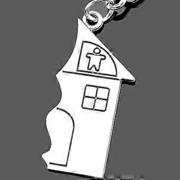Par Keychain Kærlighed Familie Hus Nøglering Mand Kvinde Hjem Kæde Smykke Nøglering Til Elskere  Legering Smykker Sølv Farve 1 Par