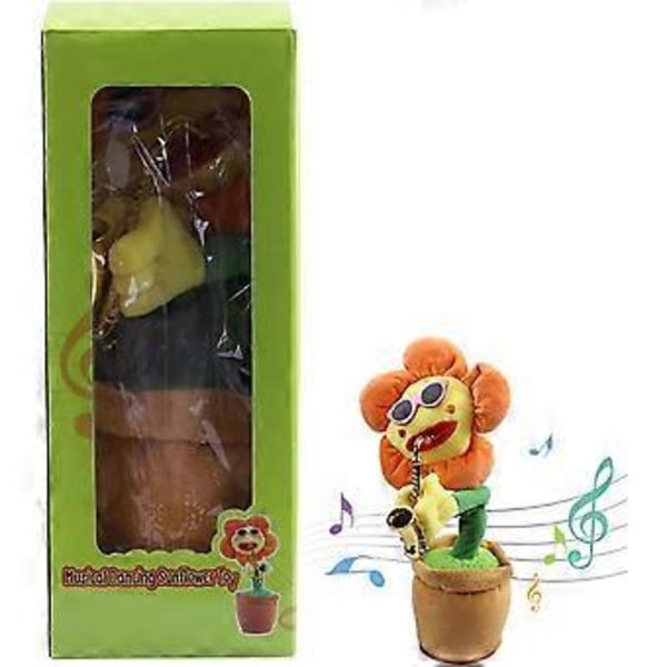 Musikalsk Syngende Og Dansende Solsikke Legetøj Blødt Plys Sjove Kreativ Saxofon Volumenstyret Sjov Legetøj Til Baby Børn (Rød)