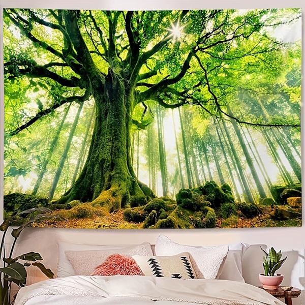 Forest Tapestry Nature Tree Tapestries, Extra Large Oversized Ta