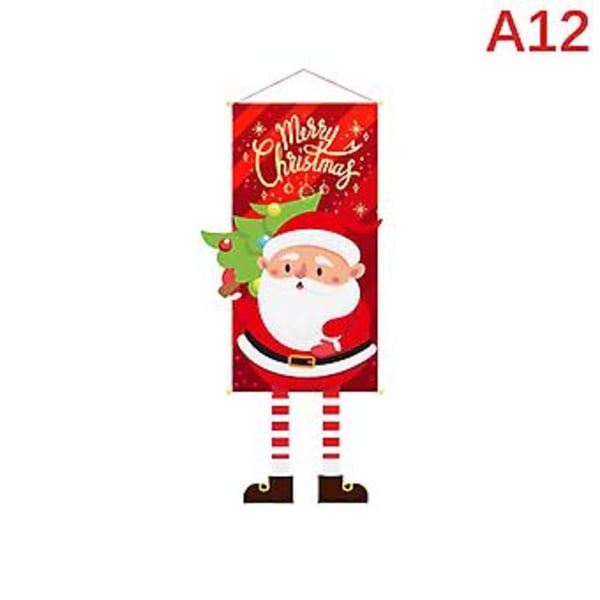 Julgransdekoration för dörr 2023 Merry Christmas Banner Dekoration för hem Hängande Chr( A12)
