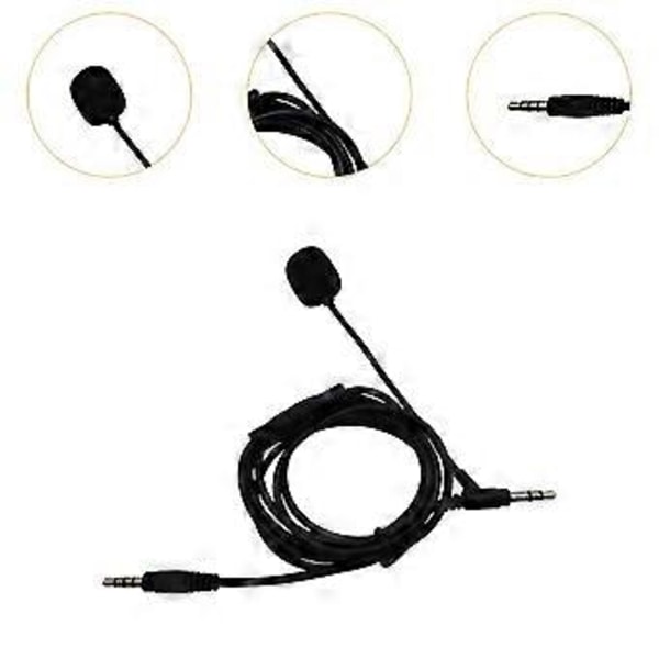 Mikrofonkabel med lydstyrkekontrol 3,5 mm Jack Gaming 120 cm 150 cm Lydkabeladapter til bærbar PC Spillekonsoller Tablet (1,2 m)