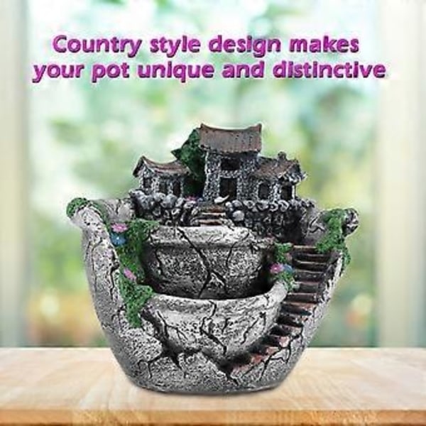 Hartsi Mehikasvi Kaktus Ruukku Bonsai Ruukku Kukkaruukku Kodin Puutarhakoriste (Antiikkihopea)