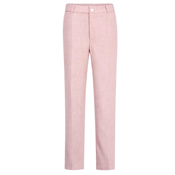 Yynuda Womens 2-piece Office Lady Slim Fit Business Suit (blazer + Trousers) Pink XL