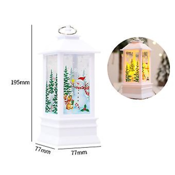 Christmas Flame Lantern Santa Claus Decoration Lamp Christmas Led Luminous Ornament Candlestick Lamp Bronze Angel  Style DD