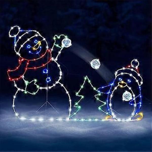 LED snømann julelys, utendørs julepynt, amerikanske julelys