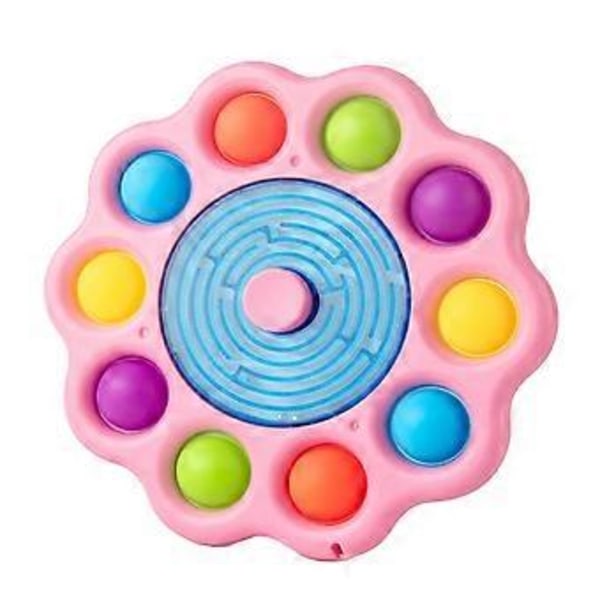 Roterande Regnbåge Magisk Bönkub Rolig Stressreducerare Roterande Fidget Leksaker för Barn (stil 5)