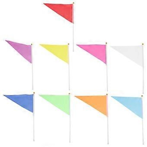 9 stk. Små håndholdte flag Mini ryste flag Have små flag Polyester små flag