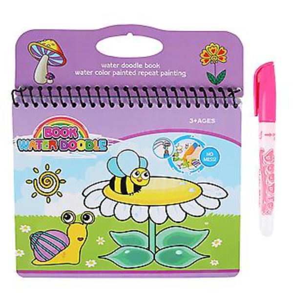 Barnens Återanvändbara Doodle Vattenfärgsmålningbok med Penna Leksakssats Barn Lär sig Tidig Utbildning Rita Leksakspresent 3ML G