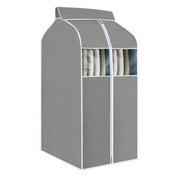 1 stk 60 x 48 x 100, Grå Hængende Klædespose, Støvtæt Klar PVC