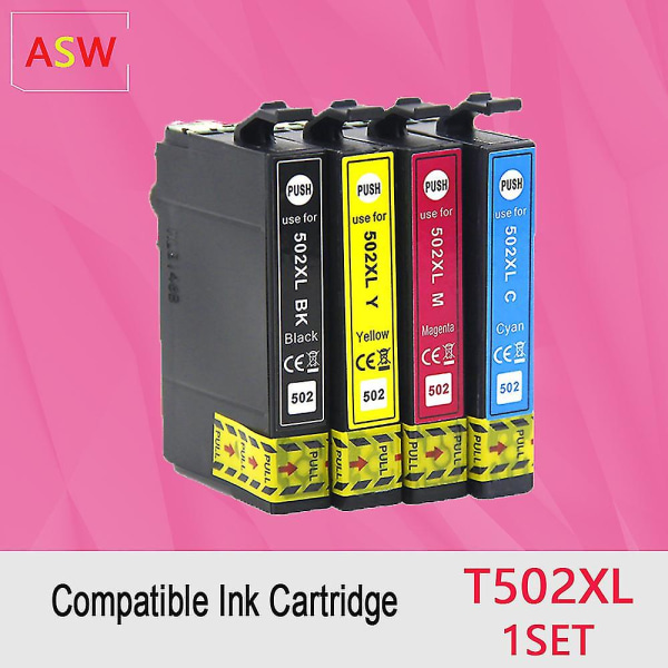 T502xl 502 502xl Full Ink Cartridge With Chip Compatible For Epson Xp5100 Xp5105 Wf2860 Wf2865 For Europe Printers 1SET