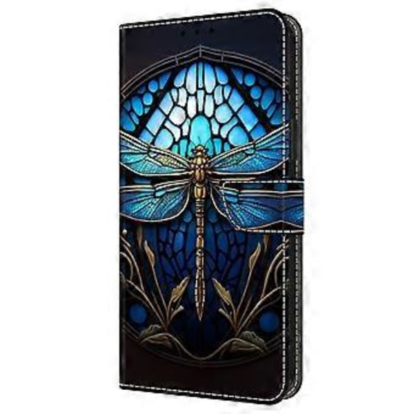 Til iPhone 16 Pro Max Cover Mønsterprintet Beskyttelsescover TPU+PU Læder Flip Telefon Cover (Style H)