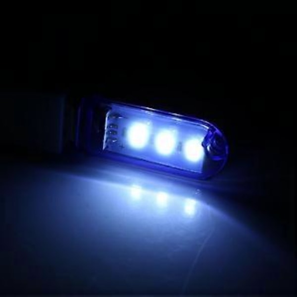 5 stk 5V Kreativ U Disk Formet Led USB Nattlys Datamaskin Laptop Belysning Mini Lampe (Blå)