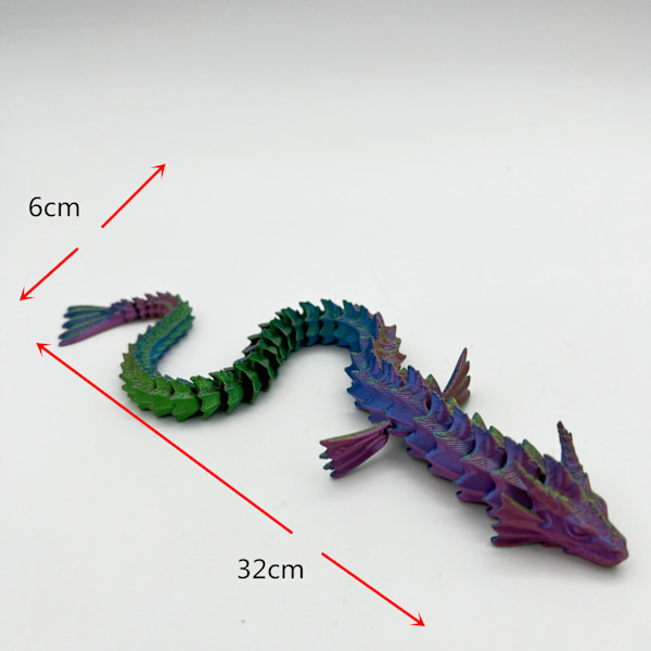 3D-printet Himmelsdragen Stativ Pops Samme Dragemodel Led Fleksibel Bevægelig Model Børnelegetøj Ornamenter Fidget Legetøj