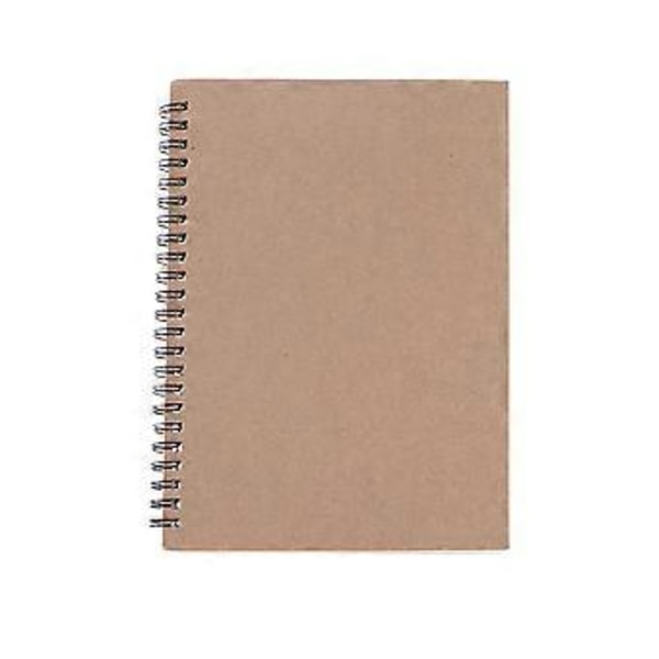4 st A5 Kraft Anteckningsbok Dagbok Journal Skrivbok för Studenter Storlek M (Buff)
