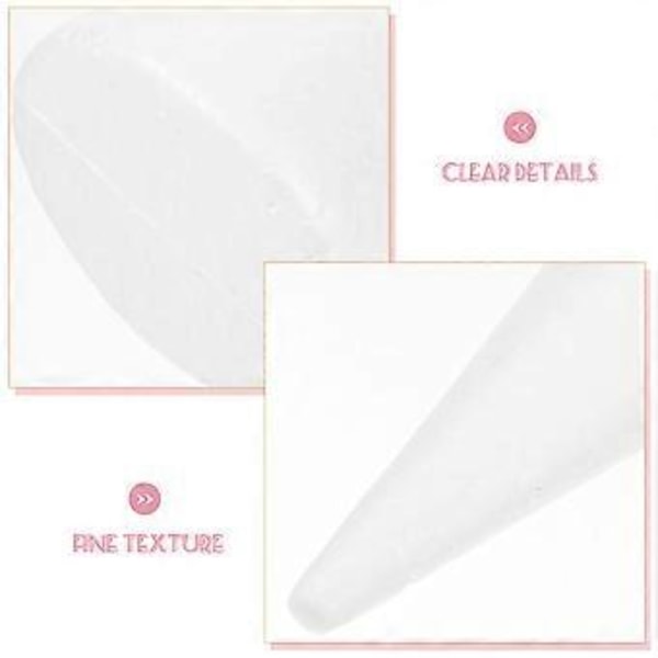 6 kpl Käsintehtyjä Valkoisia Kiinteitä Kartioita Lasten DIY-Käsityökartio Tarvikkeita Koti Kartio Jouluun (24,5x10cm)