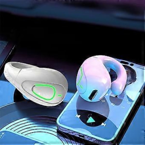 Avokorvakuulokkeet 2023 -versio, johtokuulokkeet Bluetooth 5.3 Accuse Control langattomat nappikuulokkeet, kaksois 16,2 mm:n elementit syvä basso
