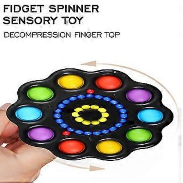 Roterande Regnbåge Magisk Bönkub Rolig Stressreducerare Roterande Fidget Leksaker för Barn (stil 5)