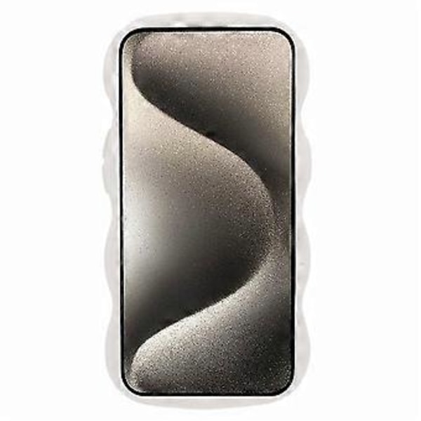 WANLONFENG XL-serien for iPhone 14 Deksel Bølgekant TPU-deksel med Herdet Glass Film (Stil B)