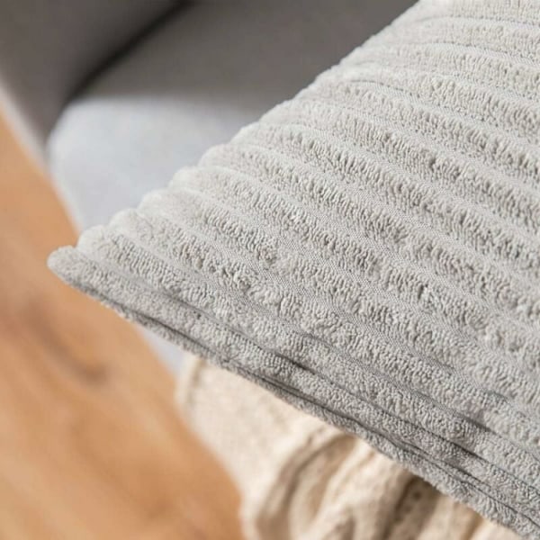 2PC Soffa 45x45cm Ljusgrå Sammet Kuddfodral Skandinavisk Inredning