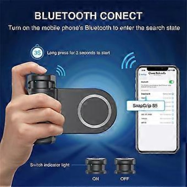 Smartphone Grepp Handhållet Selfie Booster Magnetiskt Handgrepp Bluetooth Fjärrkontroll Handtag