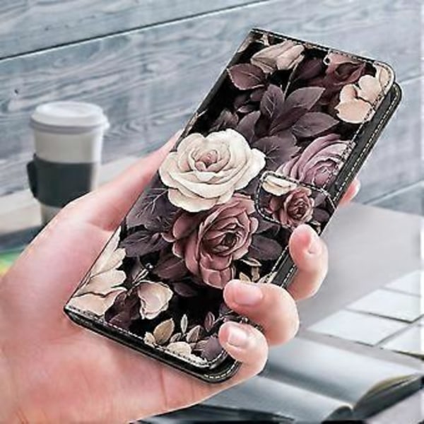 För iPhone 16 Pro Max Fodral PU Läder Plånbok Flipskydd med Ställfunktion (Stil M)