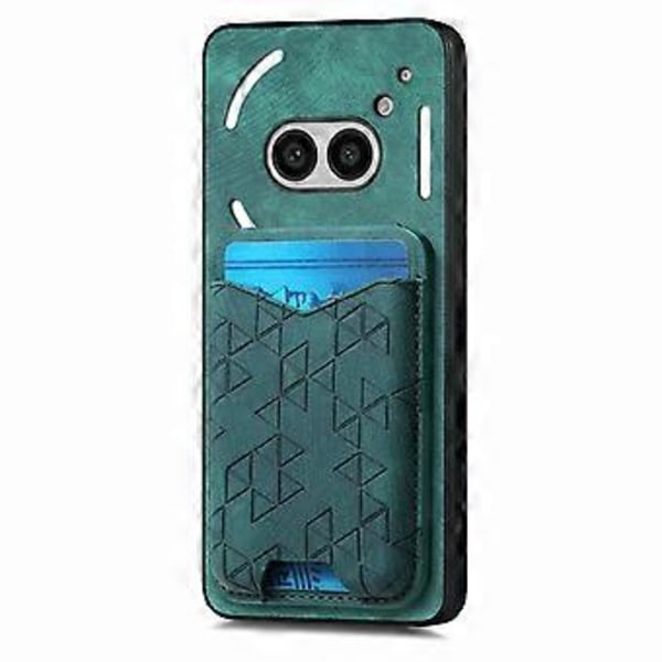 Til Nothing Phone (2a) Etui med Præget Mønster, Kortholder, Støttefod, Læder Bagside Cover (Stil C)