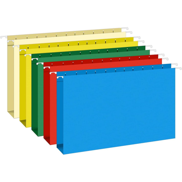 Extra Capacity Legal Size Hanging File Folders, 30 Pack Reinforced Legal Size Hanging Folders With Heavy Duty 1 Inch Expansion, Designed For Bulky Fil