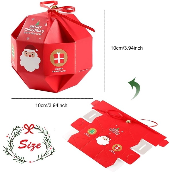 Julboxar 12 st, små julklappsaskar för presenter