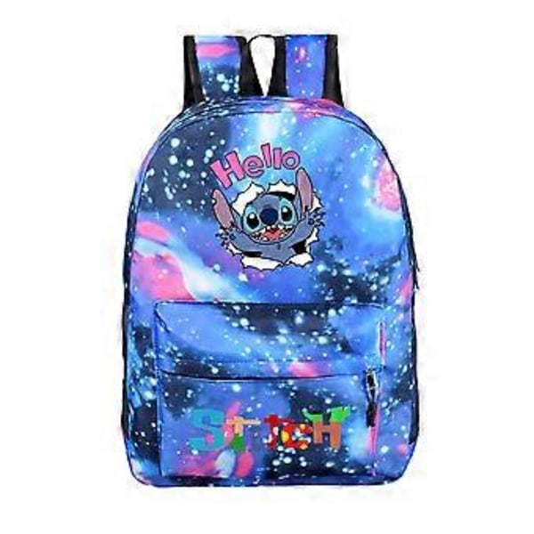 Lilo & Stitch Tryckt Ryggsäck Pojkar Flickor Tillbaka Till Skolan Bokväska Student Cartoon Axelväska Ryggsäck (D)