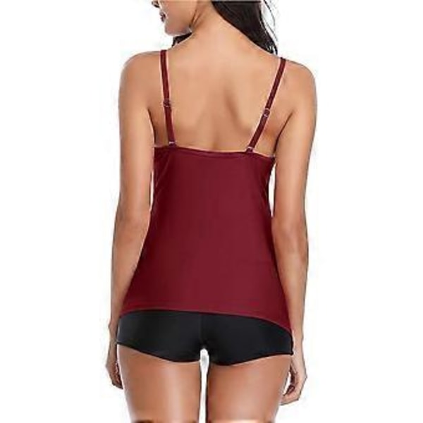 Tankini-baddräkter för kvinnor, lagerindelad tankini-topp med volanger och pojkshorts, tvådelad baddräkt (stil 1444)