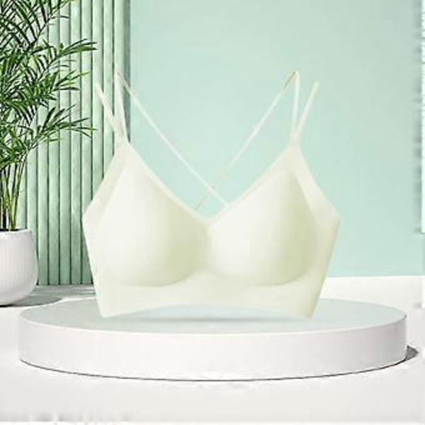 Naisten Rintaliivit Jelly Strip Tuki T-paita Rintaliivit Alusvaatteet Push up Rintaliivit Pehmustetut Braletit (XL Vihreä)