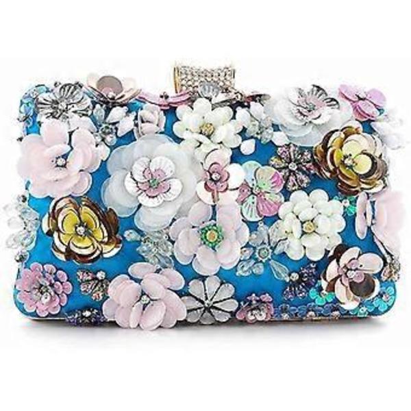 Naisten Iltapuku Kukallinen Juhla Prom Clutch-Laukku Kukallinen Morsian Hääkäsilaukku