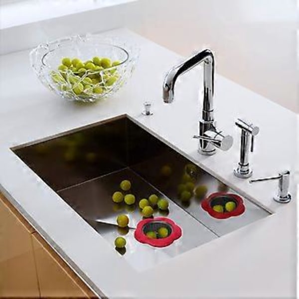 Ergonomisk vaskesil for kjøkkenavløp, silikonvaskesil med godt grep som sikrer uovertruffen hygiene, universell design for vasker på 7,6–10,2 cm