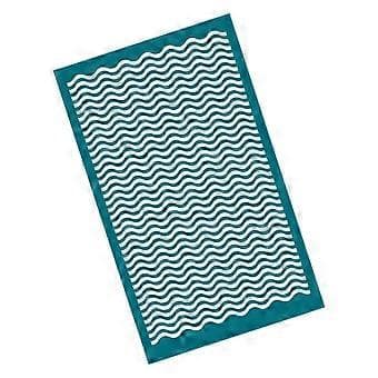 Silketryk til polymer ler, stencil til DIY til tekstur baggrundsnet (kurve)