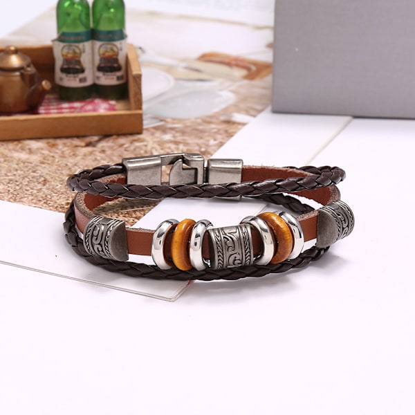 Vintage Bohemia Perle Armbånd, Multilayer Håndvævet Armbånd