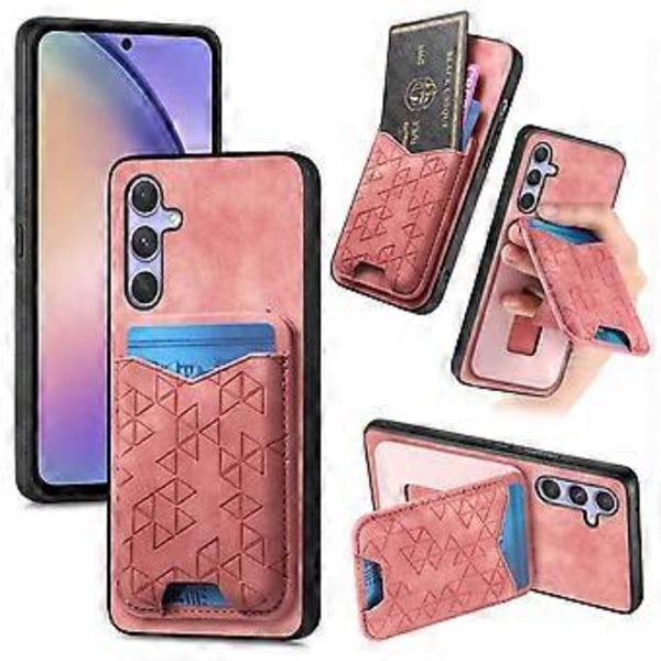 For Samsung Galaxy 54 5G Deksel Innprentet Mønster Kortholder Støtte Lær Bakdeksel (Stil A)