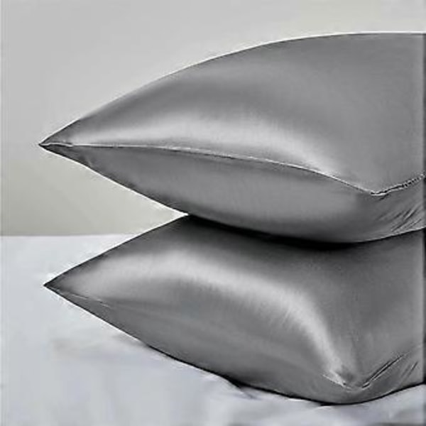 Siden Satin Kuddfodral för Hår - BPC Sängkuddfodral Queen Size Set om 2 för Hår och Hud, Satin Kuddfodral 20x30 tum, Kuddfodral med Kuvert