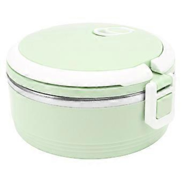 Termisk Matlåda Rostfritt Stål Enkellager Bärbar Isolerad Bento Box med Säkerhetsspänne för Barn Vuxna Grön