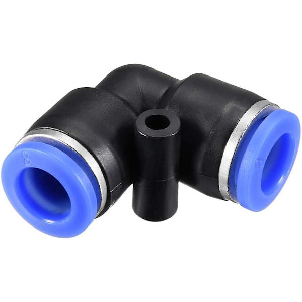 20 stk. Plastalbue Push To Connect Slangefitting 8mm Slange Od Pneumatisk Luft Push Fit Lock Fitting Blå