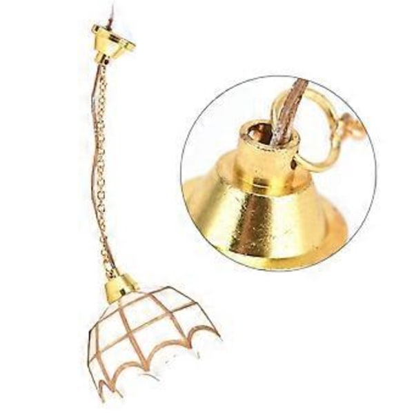 1:12 Dockhus Exklusiv Miniatyr Taklampa Modell Dekoration Tillbehör 12V( )