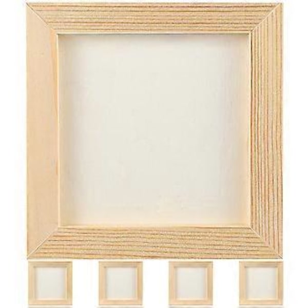 5 stk Leire Blanke Rammer DIY Tre Foto Rammer Tre Maleri Ramme for Barn