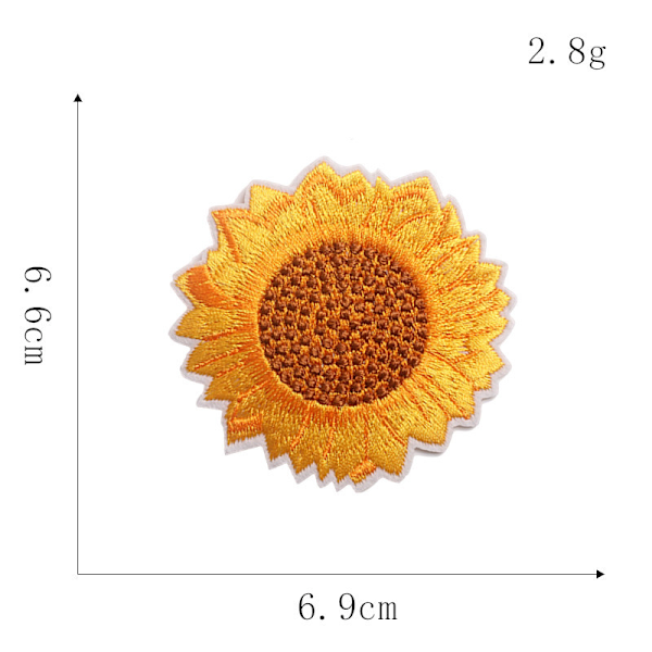 20 stk. Solsikke, Fugl, Sommerfugl, Til Tøj, Rygsæk, Kasketter