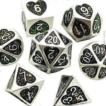 7 kpl Numerolliset Monisivuiset D8 D10 D12 D20 (Hopea)