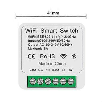 CoRui eWeLink Wifi 16A MINI Smart Switch Timer Trådlös Switch Smart Hem (Vit 04)